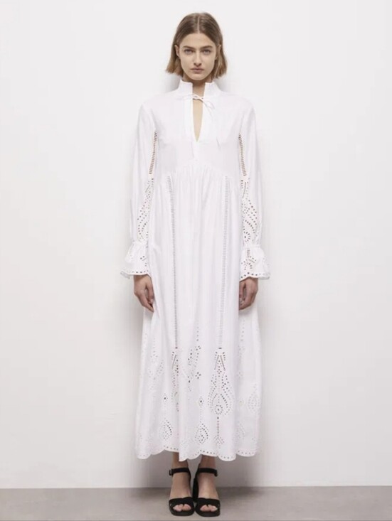 The Kooples Dresses & Skirts - The Kooples Broderie Anglaise Eyelet Embroidered Cotton Maxi Size 1 Small White